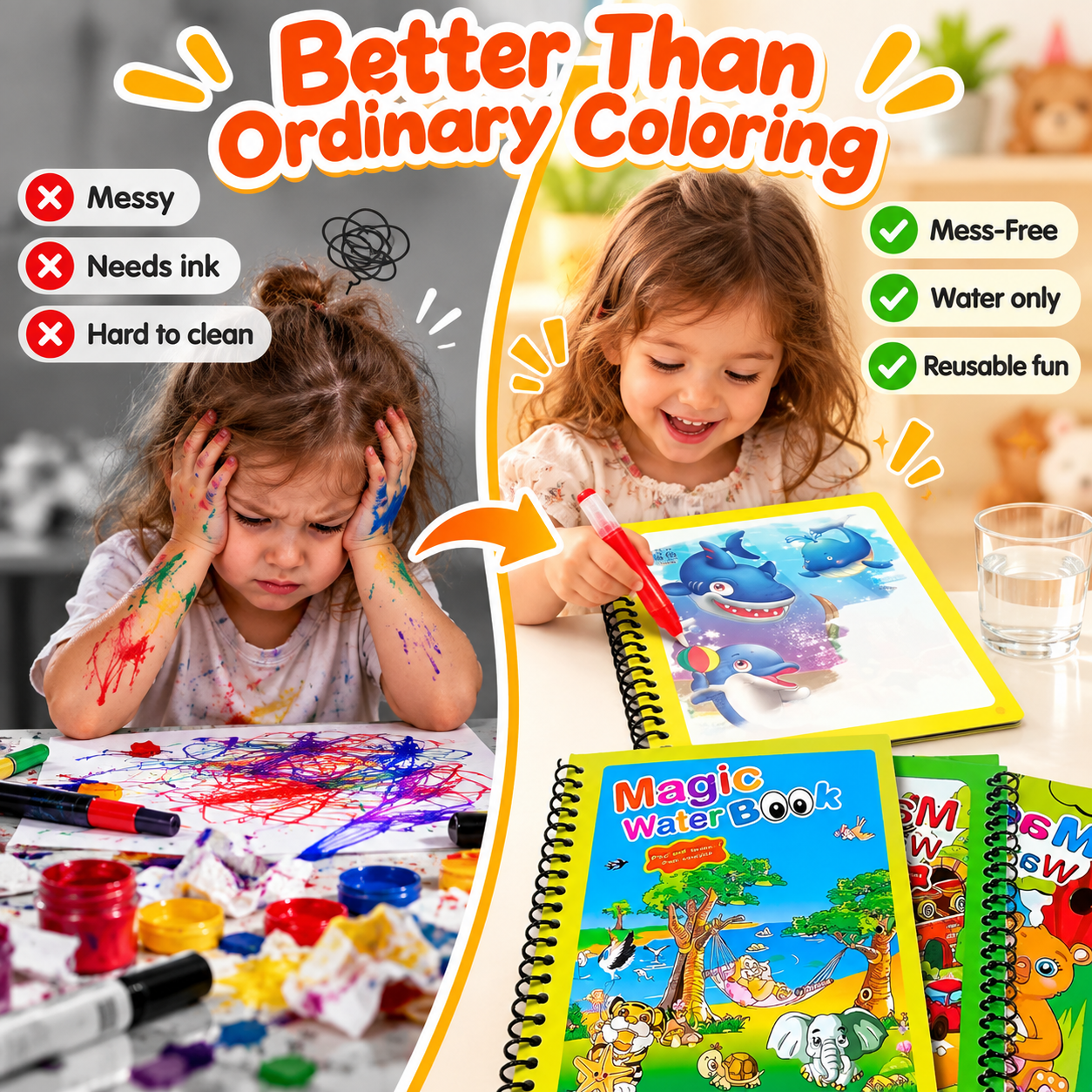 Reusable Magic Water Painting ( Complete Book Set )