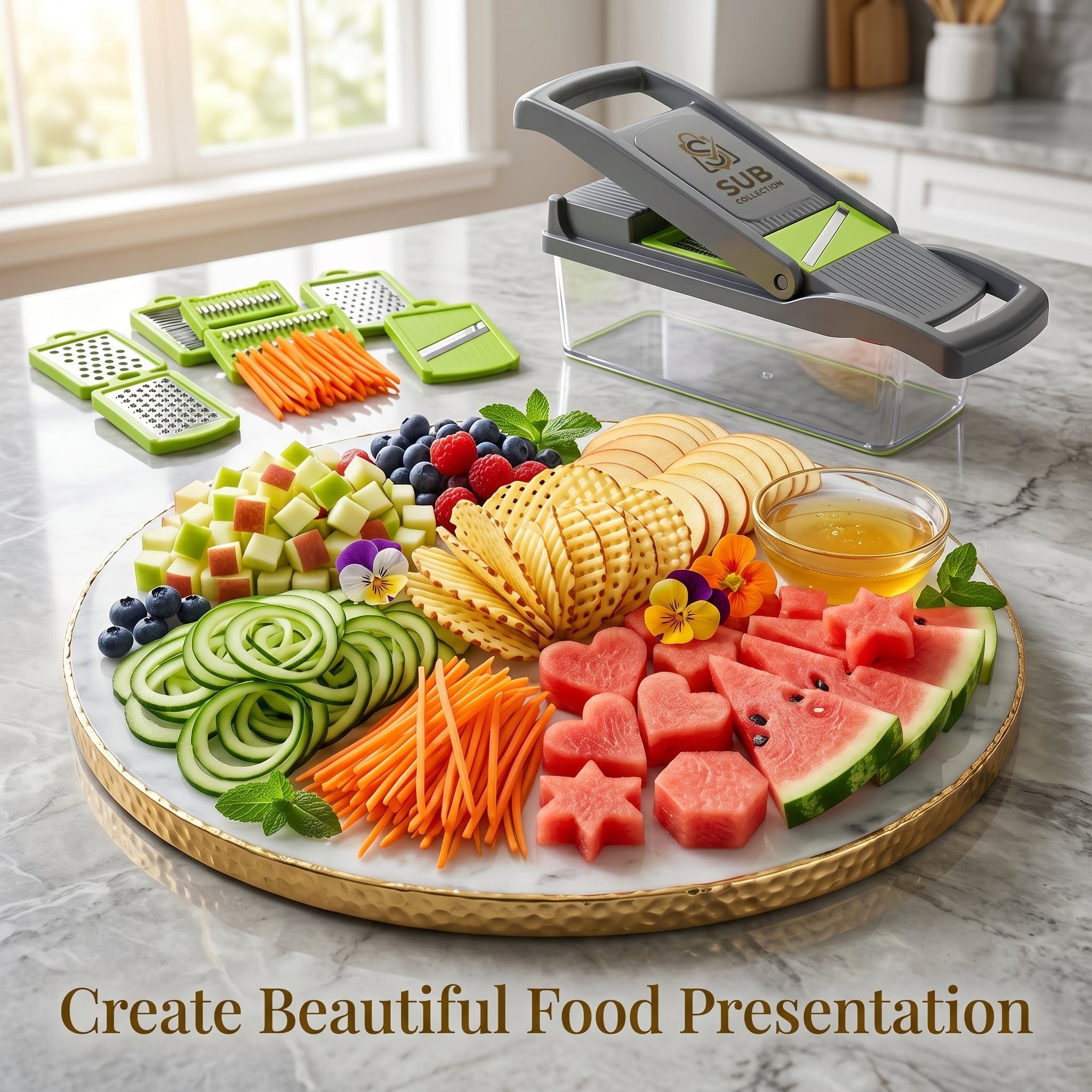 16-in-1  Multifunctional Kitchen Vegetable & Fruit Cutter Chopper & Slicer