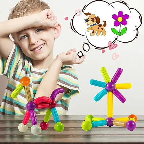Magnetic Building Blocks Set for Kids – Sticks & Balls STEM Educational Toy