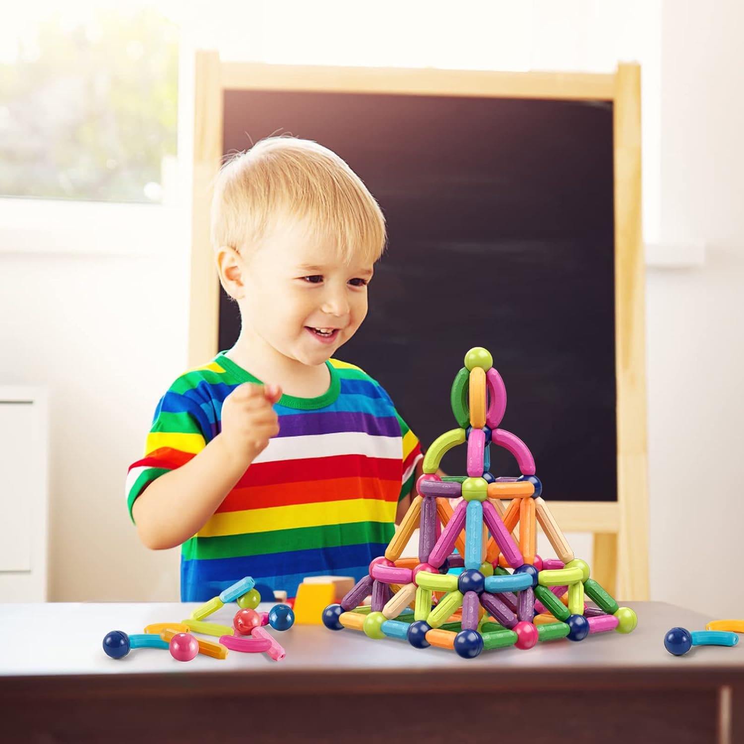 Magnetic Building Blocks Set for Kids – Sticks & Balls STEM Educational Toy
