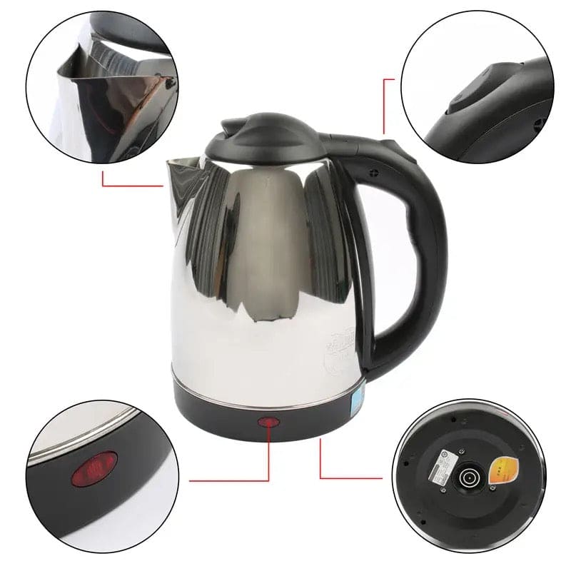 AntiShock Stainless Steel Electric Heating Kettle - 2 Litre