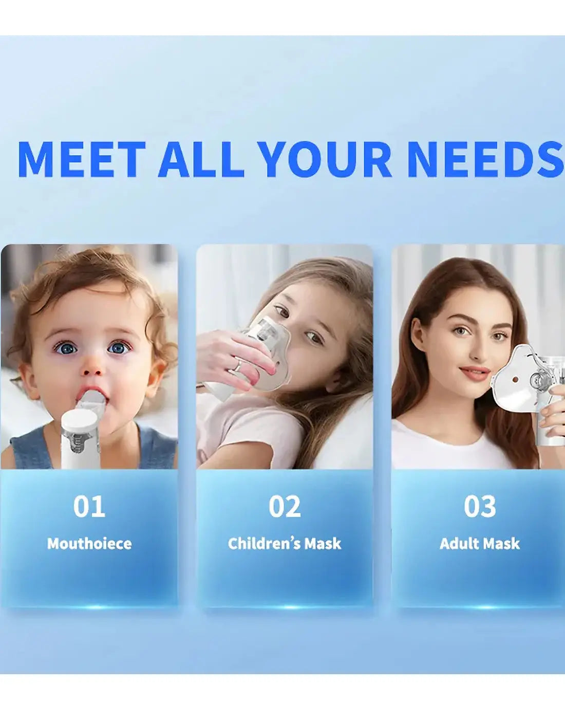 Portable Mesh Nebulizer for Kids & Adults – Compact Handheld Mist Inhaler